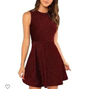 New sparkle dress. Red Flattering fit.